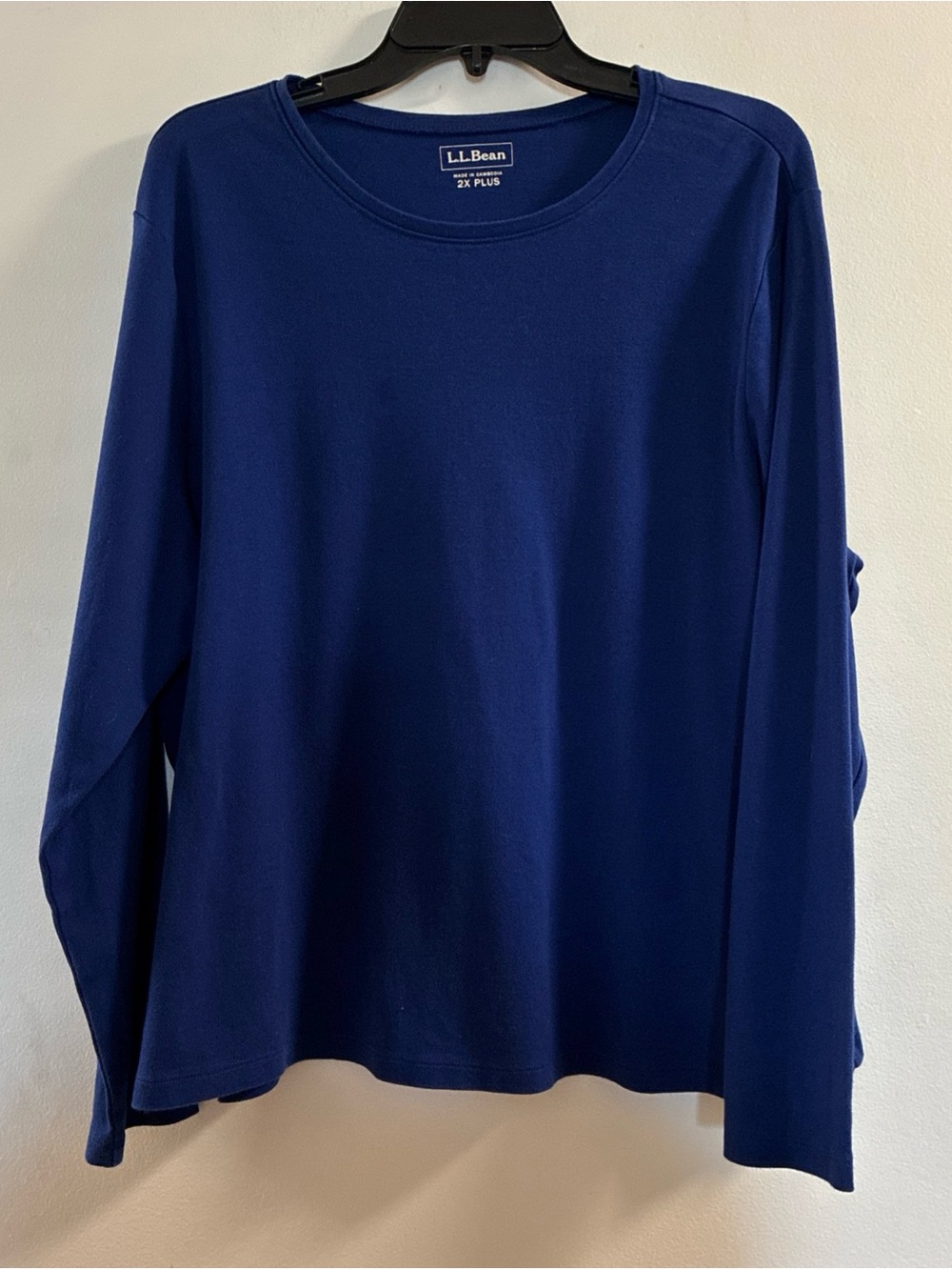 L.L. Bean Women's Long-Sleeve Crewneck Top - Royal Blue